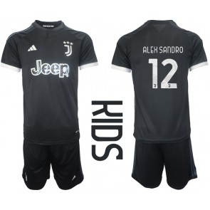 Juventus Alex Sandro #12 Tredjeställ Barn 2023-24 Kortärmad (+ Korta byxor)